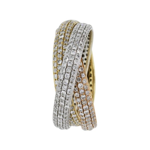14k Gold 2.5ctw Diamond Rolling Ring