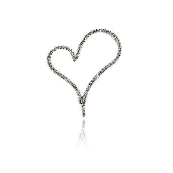 You are viewing this Yellow Gold 2.5ctw Champagne Diamond Heart Pendant!