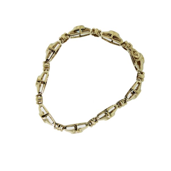 14k Yellow Gold Multicolored Gemstone Bracelet