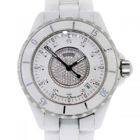 Chanel J12 White Ceramic Diamond Dial Watch