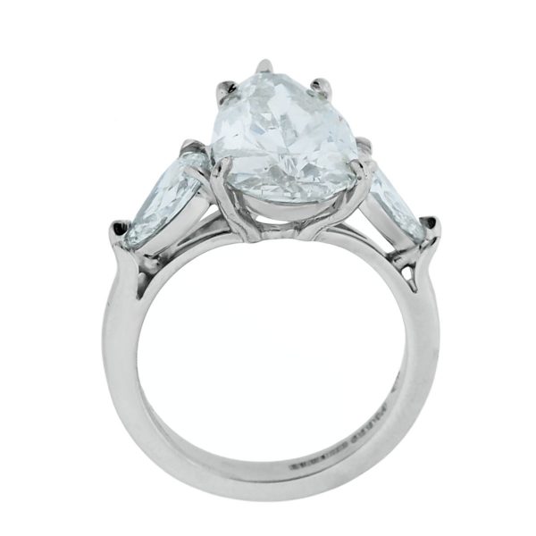 Platinum 5.01ct Pear Shape Diamond Ring