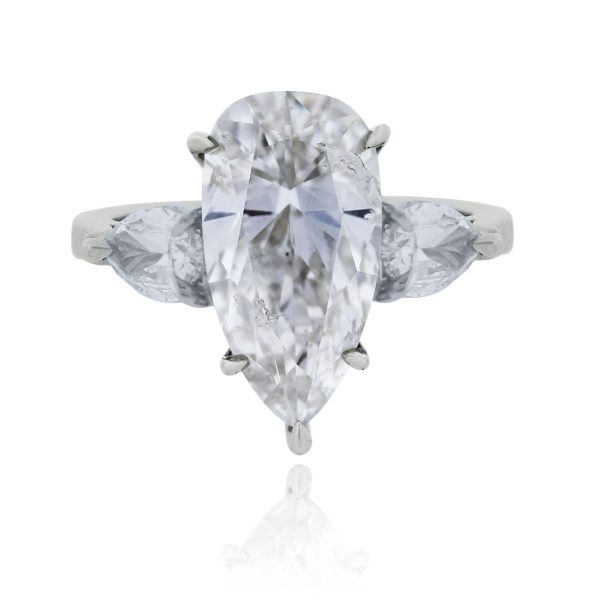 You are viewing this Platinum 5.01ct Pear Shape Diamond Engagement Ring!