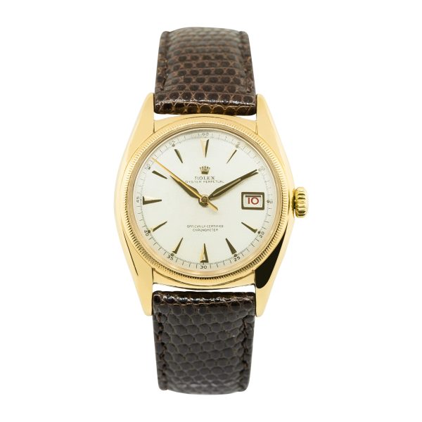 Rolex 6075 Bubble Back 18k Yellow Gold Vintage Watch