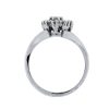 White Gold .50ctw Diamond Flower Ring