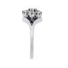 14k White Gold Diamond Flower Ring