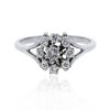 You are viewing this 14k White Gold .50ctw Diamond Flower Ring!