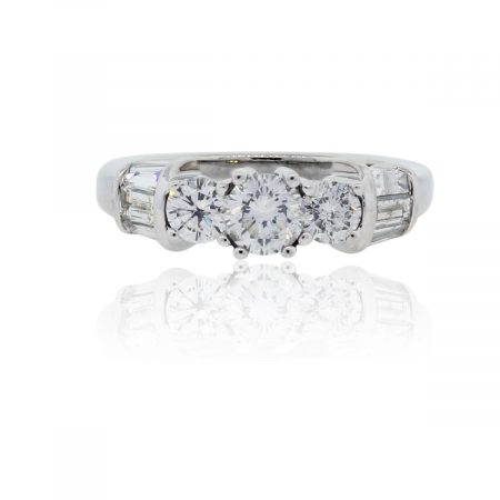 14k White Gold 1.6ctw Diamond Engagement Ring