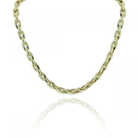 You are viewing this 14k Two Tone Gold Chain Choker Necklace!