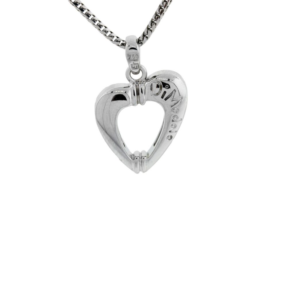 Di Modolo 18k White Gold Heart Pendant Necklace