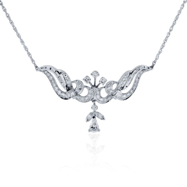 You are viewing this Platinum 1.38ctw Diamond Pendant Necklace