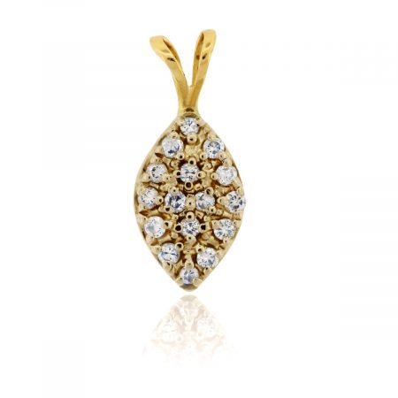 You are viewing this 10K Yellow Gold Pave Diamond Pendant