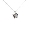 14k White Gold 1ctw Diamond Locket Pendant on Chain