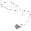 14k White Gold 1ctw Diamond Locket Pendant on Chain
