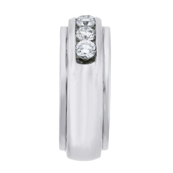 Platinum 1.62ctw Gents Diamond Wedding Ring