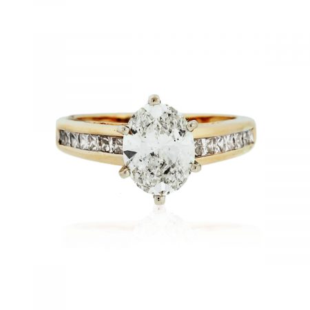 You are viewing this 14K Gold 1.73ct Oval Diamond Engagement Ring