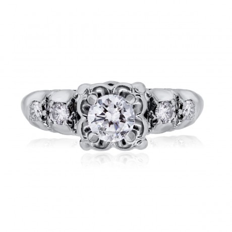 Floral Inspired Vintage Engagement Ring