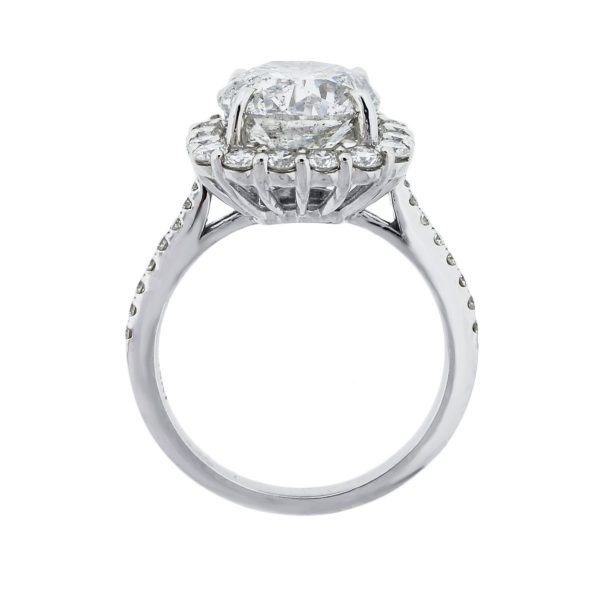14k White Gold 3.84ct Diamond Engagement Ring