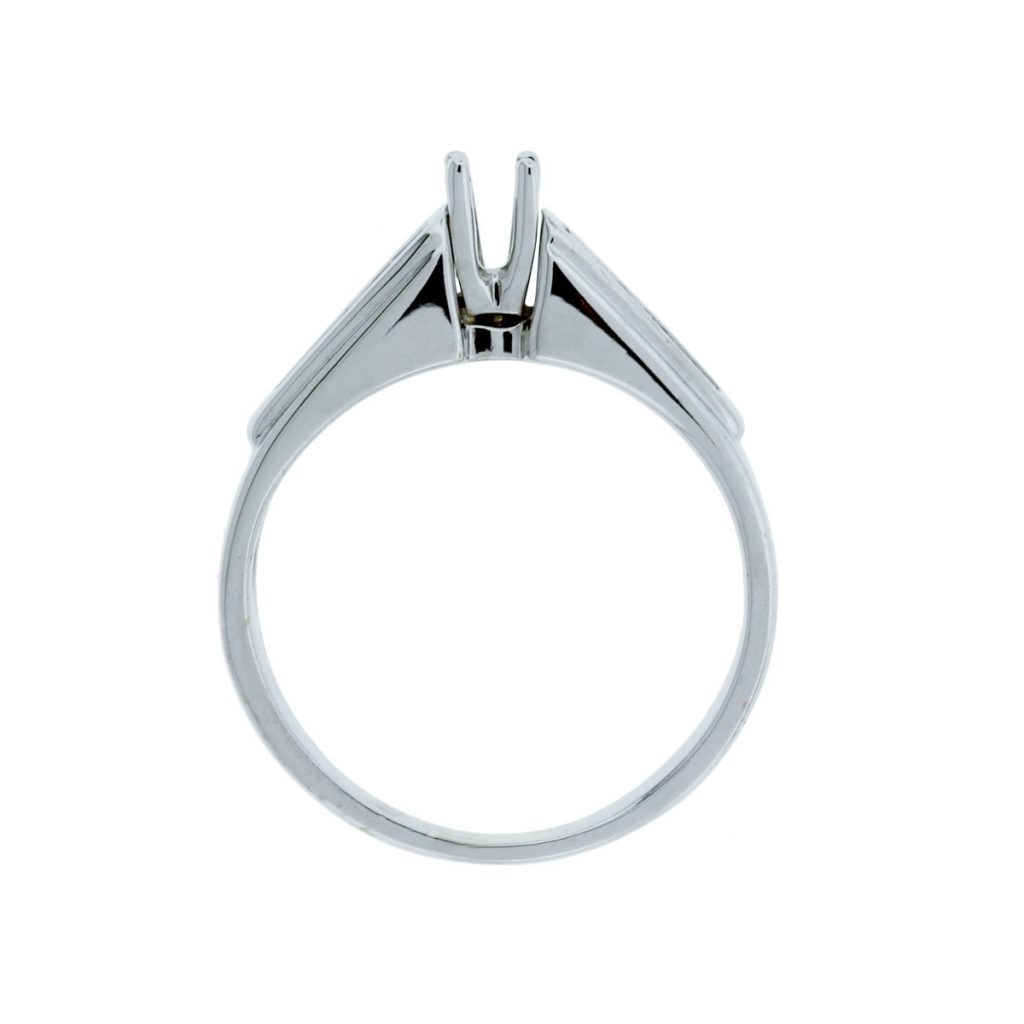 White Gold Baguette Diamond Ring Mounting