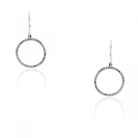 You are viewing these 10k White Gold Circle of Life .80ctw Diamond Earrings!