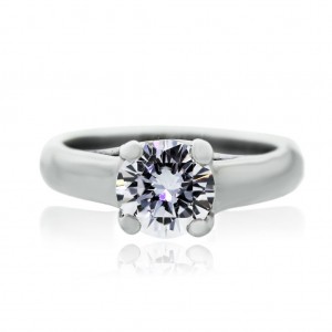 round solitaire engagement ring