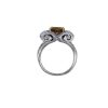 18k White Gold Yellow Sapphire .60ctw Diamond Ring
