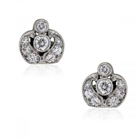 You are viewing these 14k White Gold .40ctw Diamond Stud Earrings!