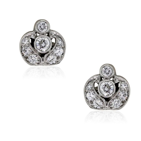 You are viewing these 14k White Gold .40ctw Diamond Stud Earrings!