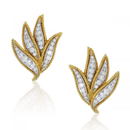 You are viewing this 18K Two-Tone 1.8ctw Diamond Earring Clips