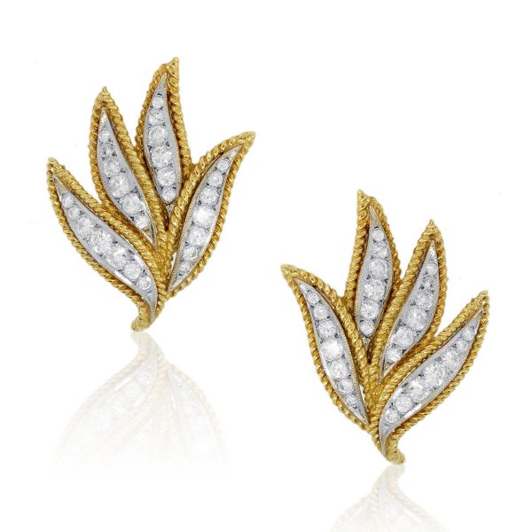You are viewing this 18K Two-Tone 1.8ctw Diamond Earring Clips