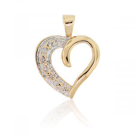 You are viewing this 14K Yellow Gold .10ctw Diamond Heart Pendant