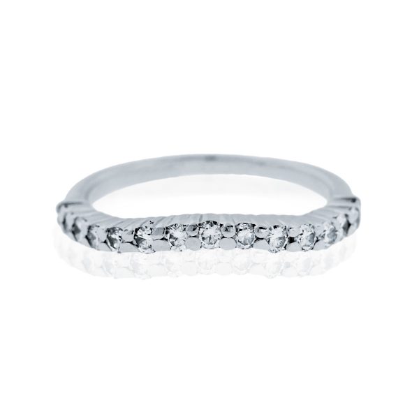 You are viewing this Jose Hess Platinum .74stc Diamond Wave Ring
