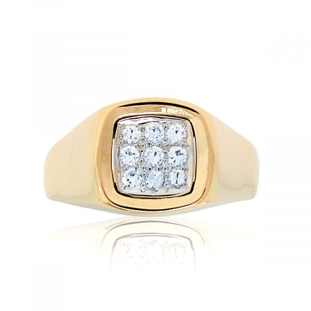 You are viewing this 14K Yellow Gold .18ctw Diamond Mens Ring