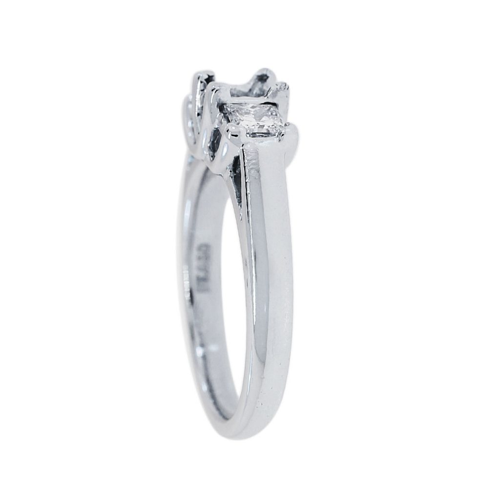 Platinum Princess Cut Diamond Ring Mounting