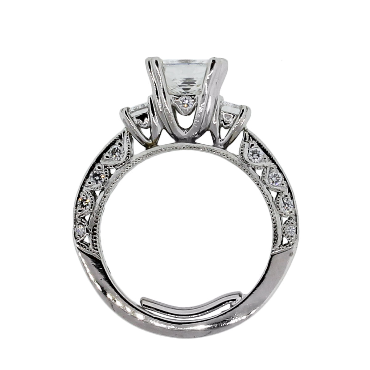 Tacori Engagement Rings Platinum 1.71CT GIA Princess Cut