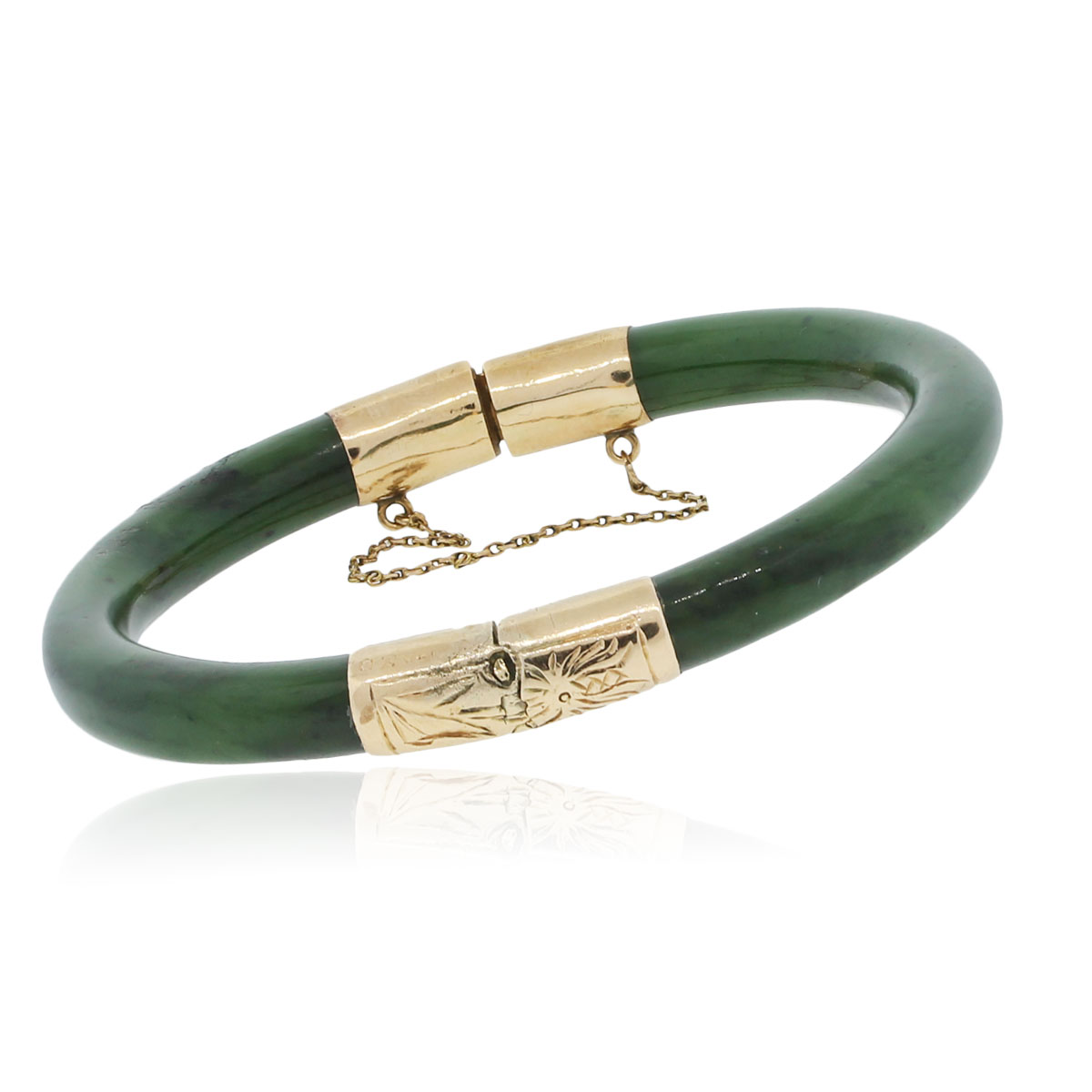 14k-yellow-gold-7mm-green-jade-bangle-bracelet