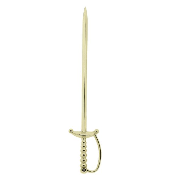 yellow gold cocktail sword