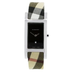 burberry rectangular check strap watch