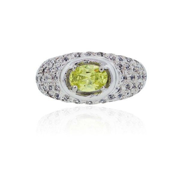 Canary Crystal Diamond Ring