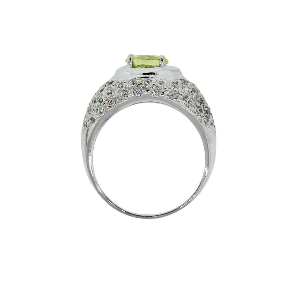 White Gold Diamond Crystal Ring