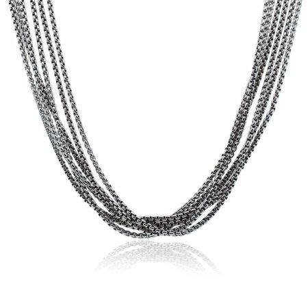 David Yurman multi chain silver necklace