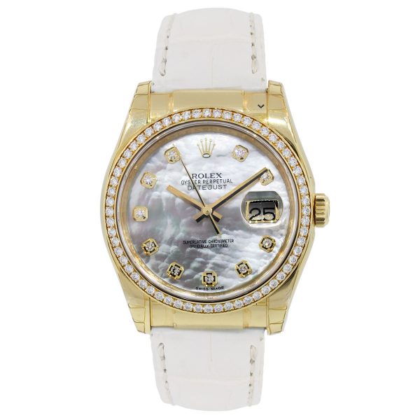 Rolex datejust diamond dial watch