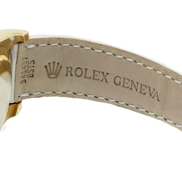 rolex white leather strap