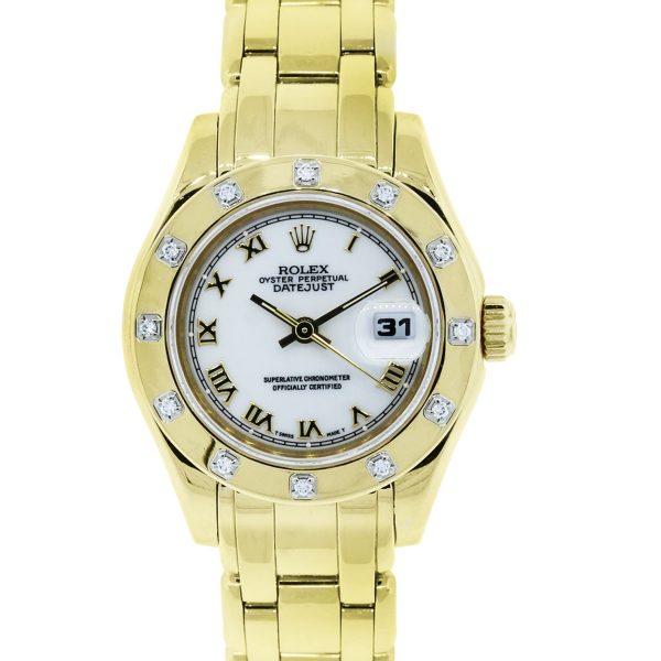 Rolex diamond bezel datejust watch