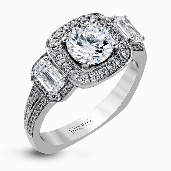 Simon G TR446 .79ctw Diamond Engagement Ring