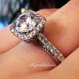 Beautiful Halo Cushion Cut Engagement Ring