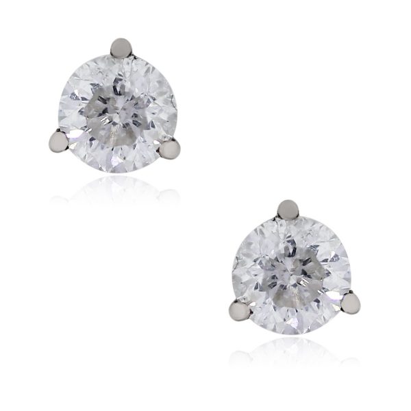 round brilliant diamond stud earrings