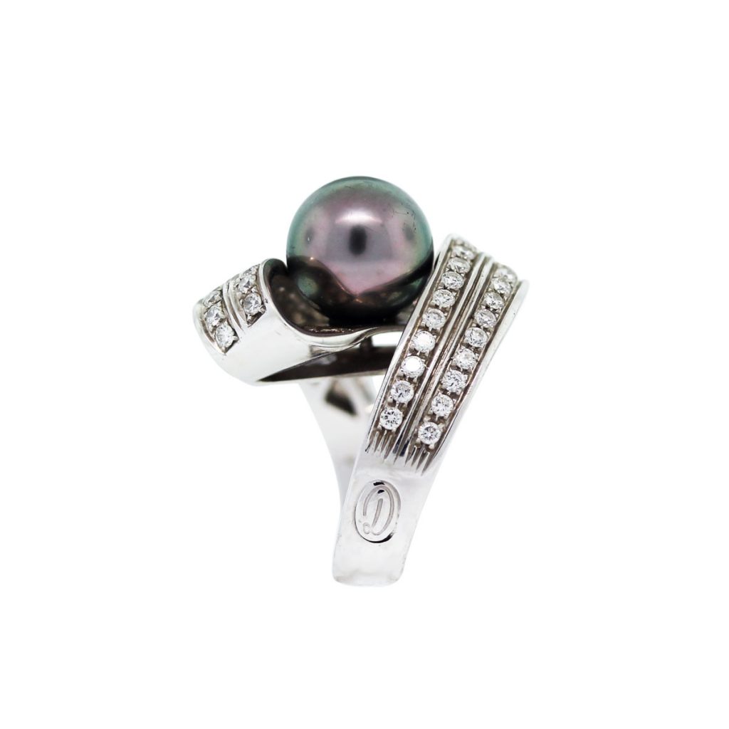 Diamond and Pearl Cocktail Ring