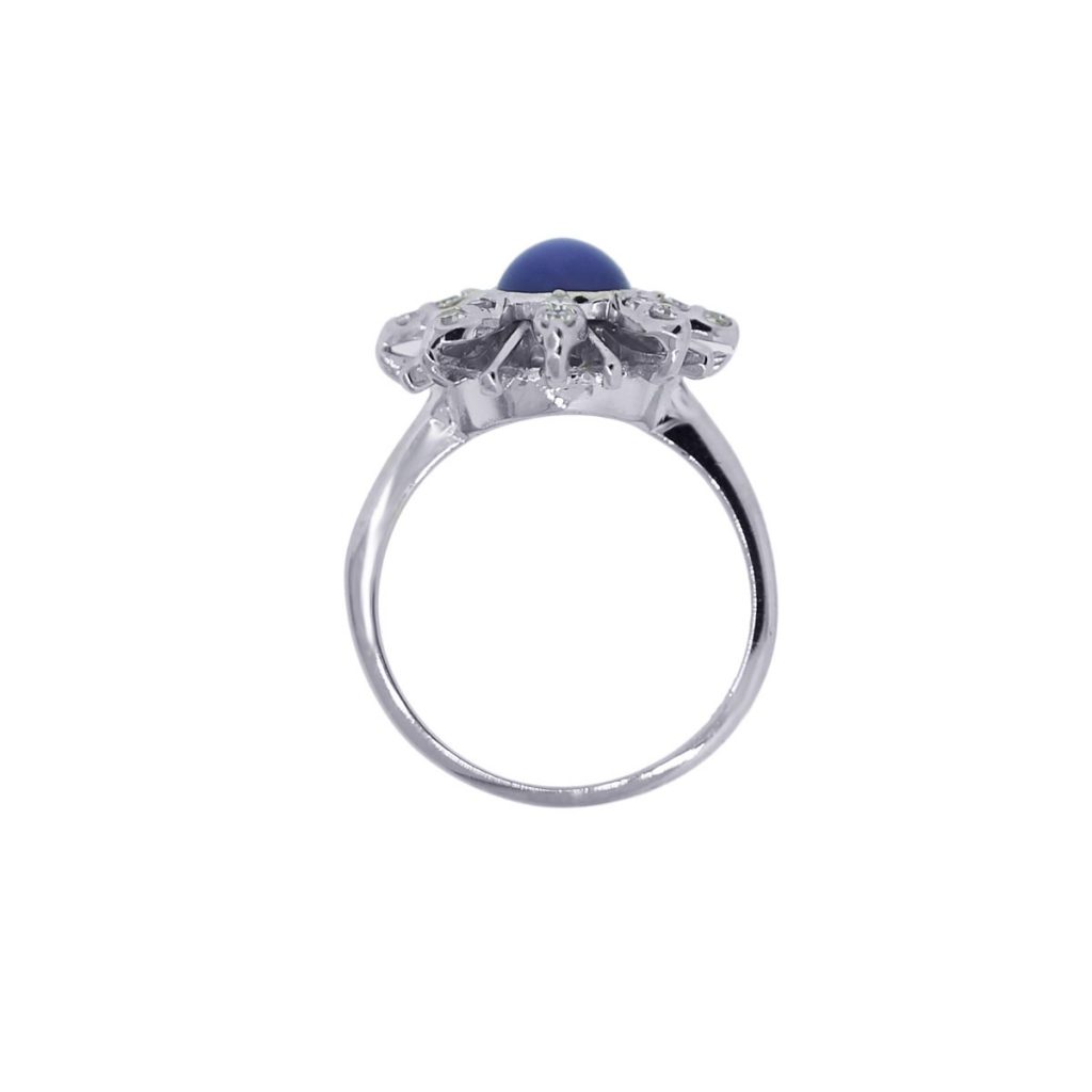 Diamond and star Sapphire ring