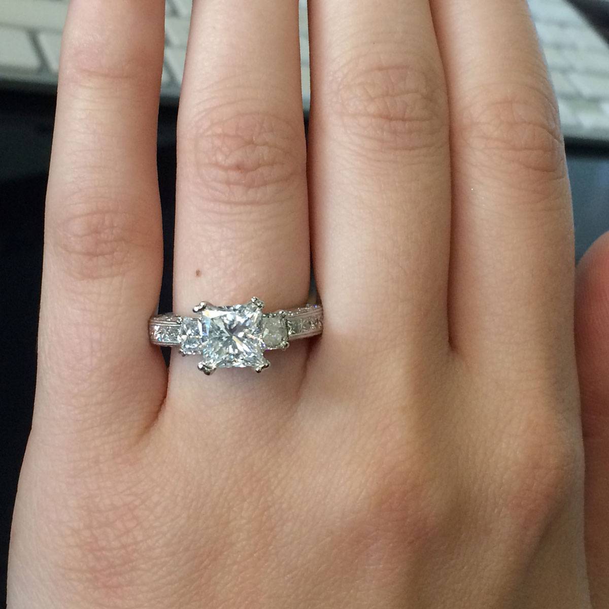 Tacori princess cut engagement ring