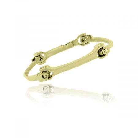 18k Yellow Gold Horsebit Men's Bracelet